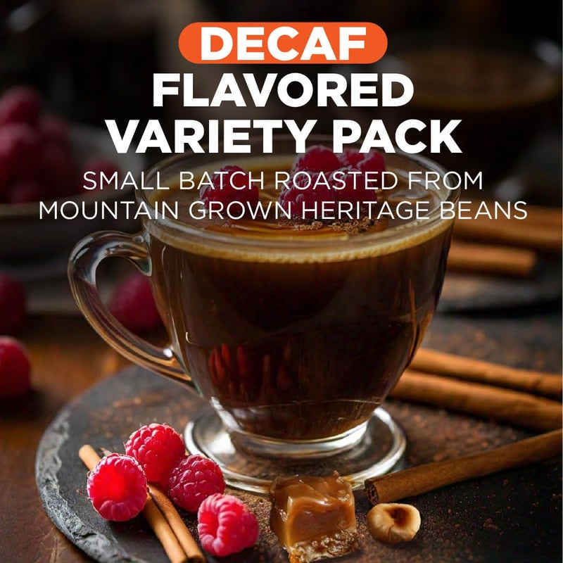 Maud's Flavored Decaf Coffee Pods Variety Pack, 24 ct, 6 Assorted Roasts & Flavors, Decaf Medium Roast Coffee in Recyclable Single Serve Pods - 100% Arabica Coffee, Compatible with Keurig K Cups Maker - Image 2